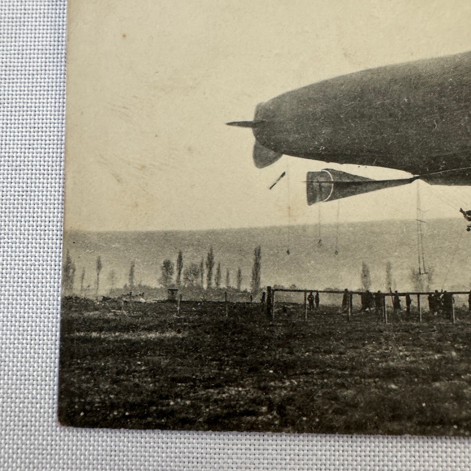Vintage Zeppelin Airship Dirigible Postcard Post Card French Patrie 1908 Posted