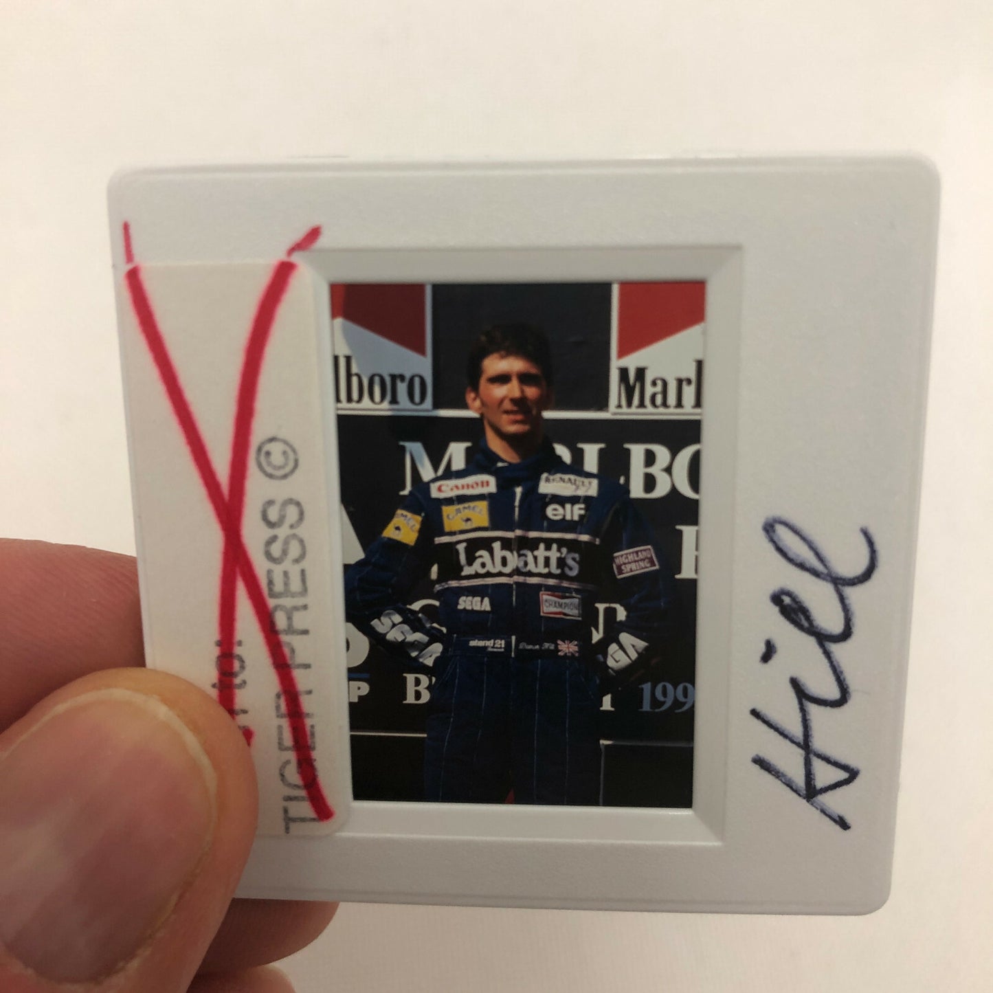 Vintage Formula One F1 Racing 35mm Slide Photo Damon Hill Driver Williams