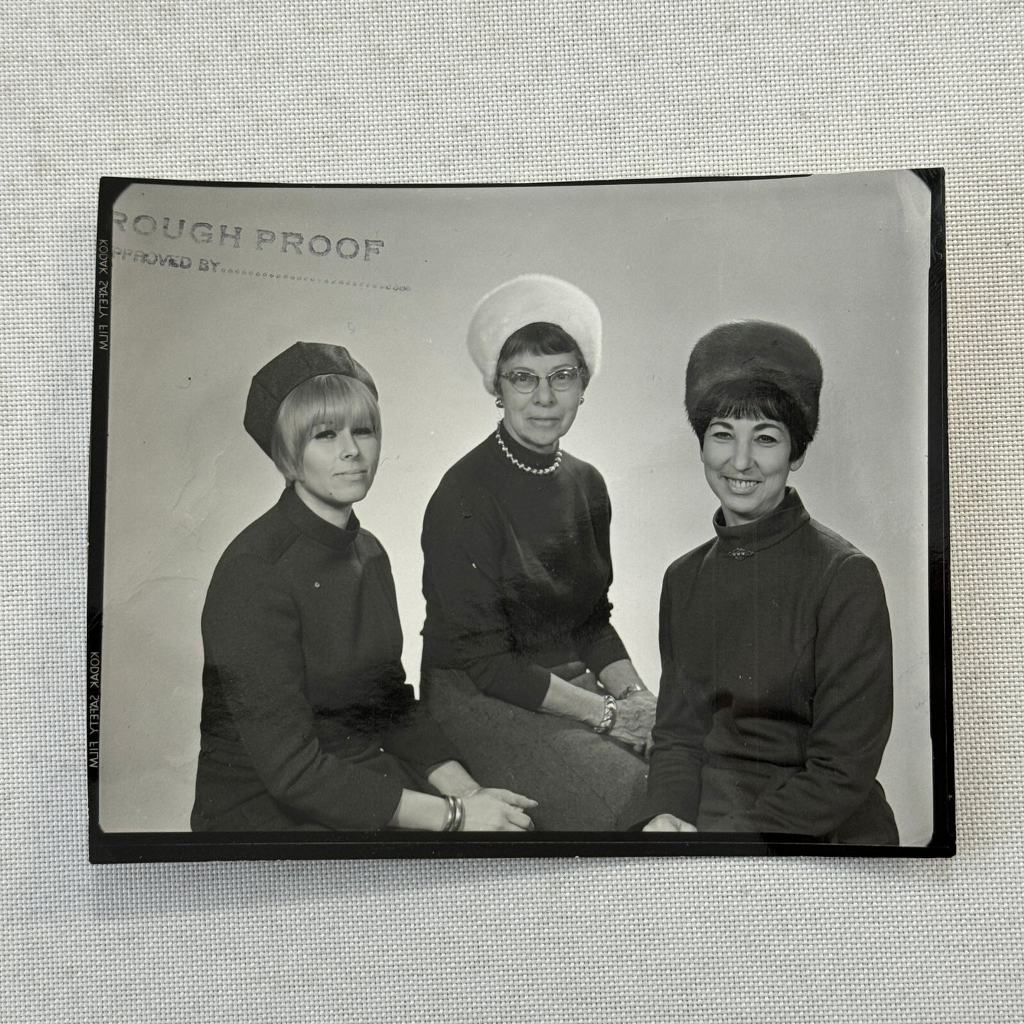 Women in Fashion Hats Vintage Photo Photograph Print Likely from Advertising