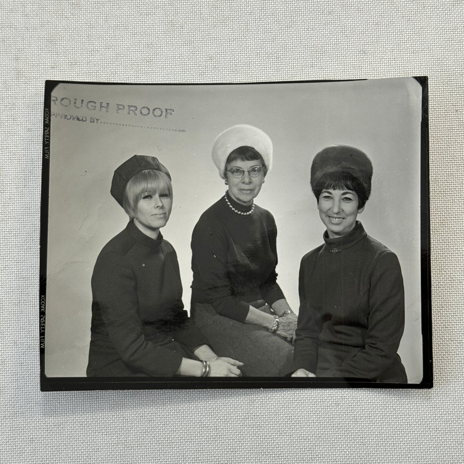 Women in Fashion Hats Vintage Photo Photograph Print Likely from Advertising