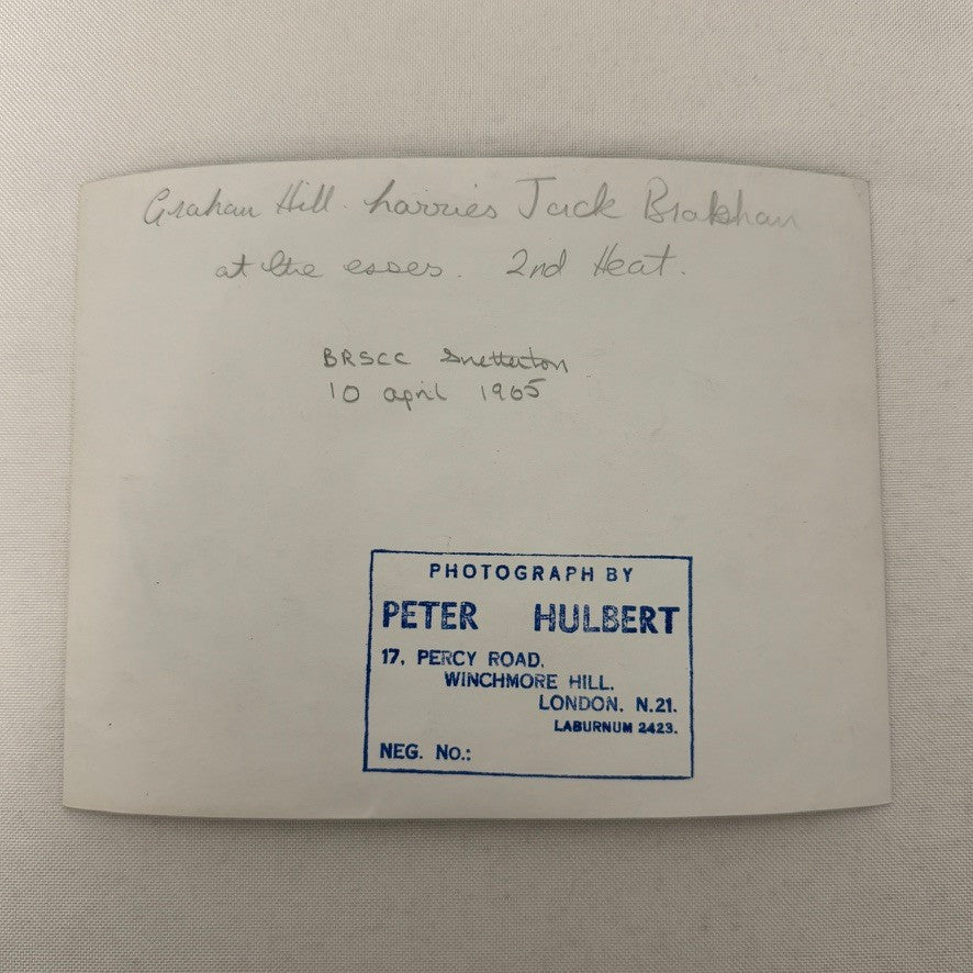 Vintage Racing Photo Graham Hill Jack Brabham Snetterton 1965 Motorsport