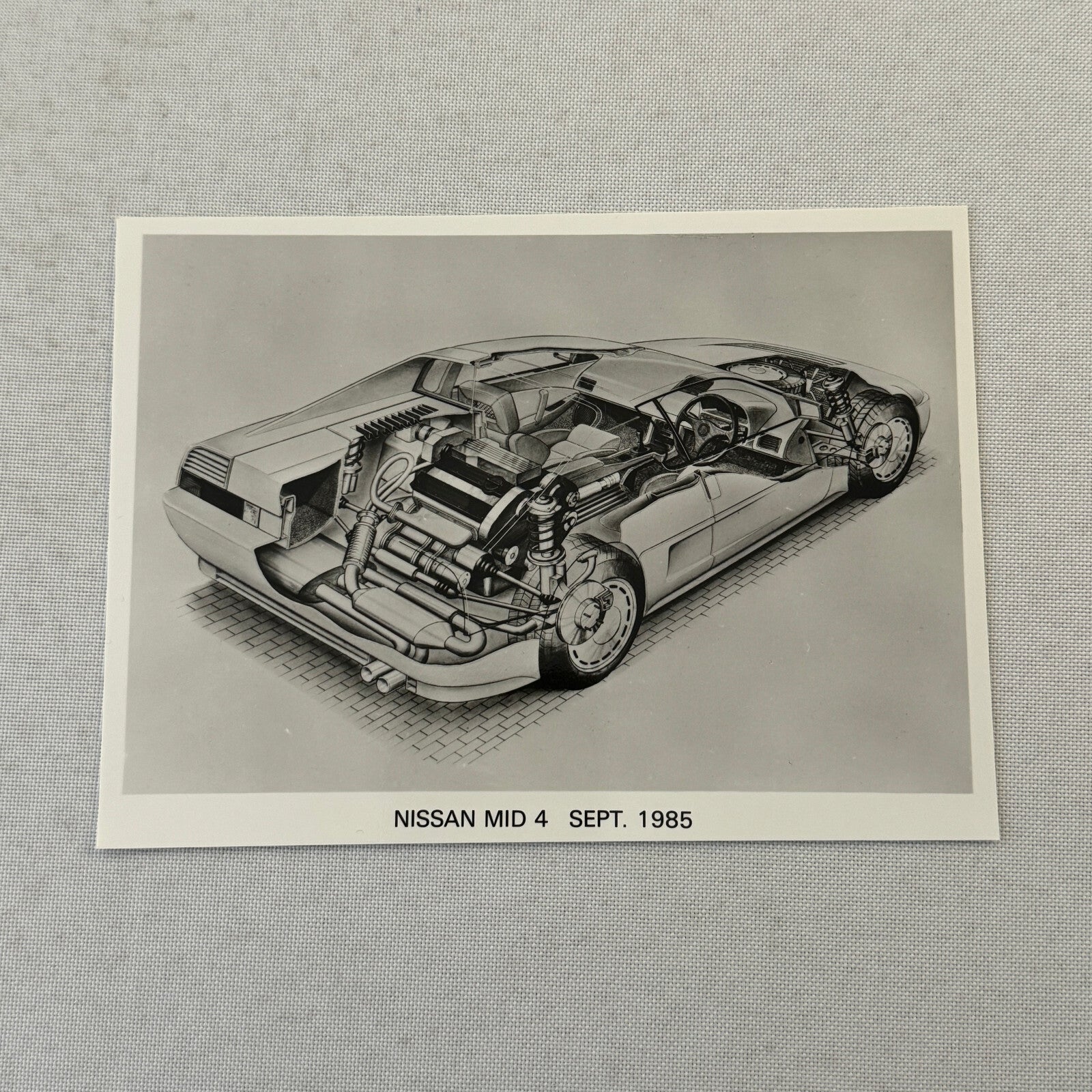 1985 Nissan Mid 4 Concept Car Press Kit Photos Brochure German Text