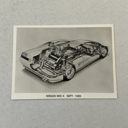 1985 Nissan Mid 4 Concept Car Press Kit Photos Brochure German Text