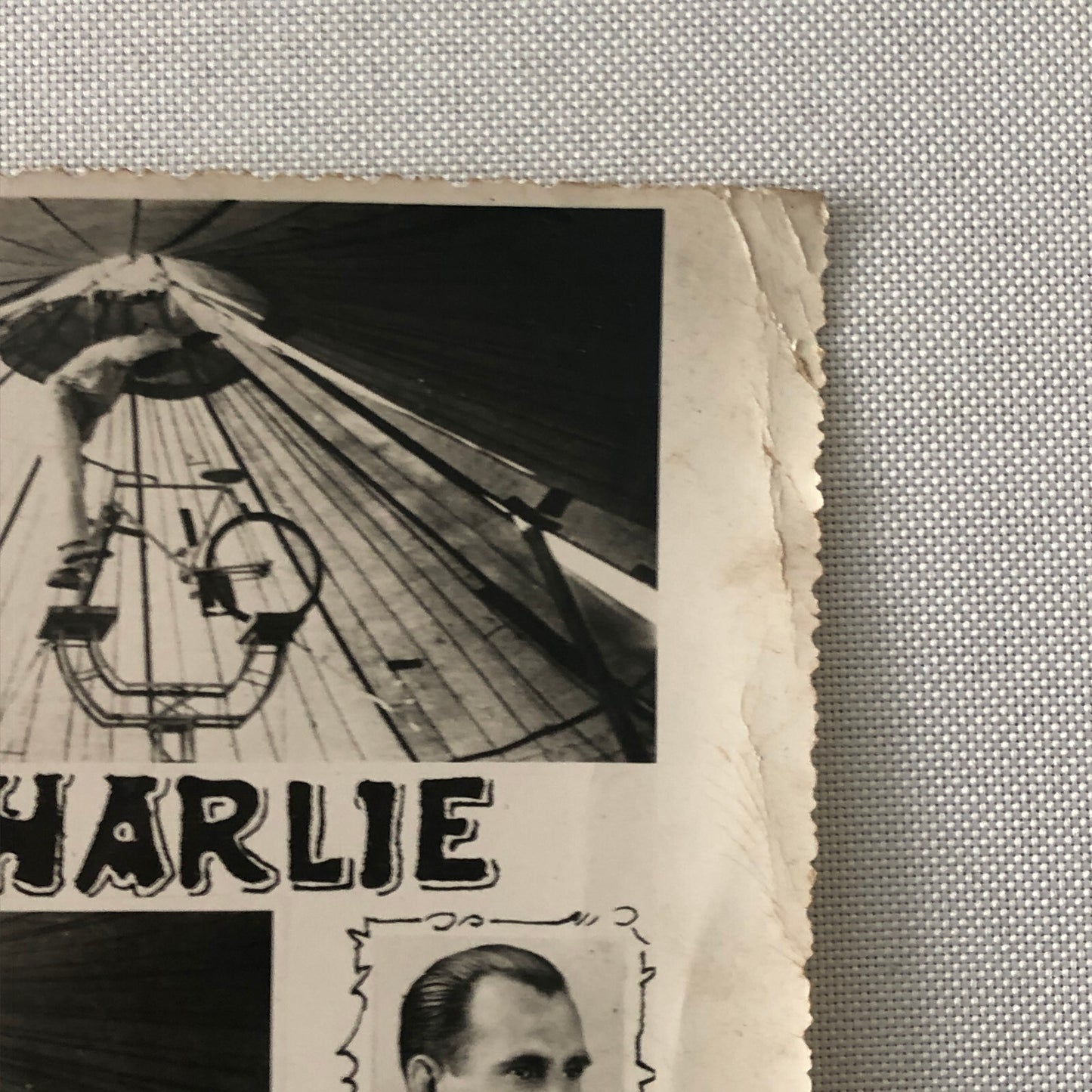 Circus Bicycle Balancing Acrobat Acrobatic Act Photo Photograph Vintage European