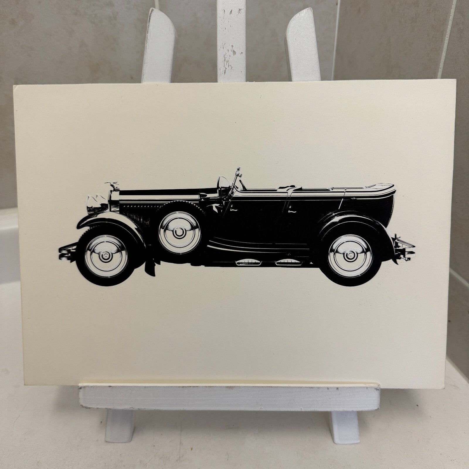 1929 Hispano Suiza Torpedo Automobile Illustration Art Drawing Hand Drawn