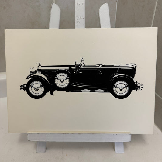 1929 Hispano Suiza Torpedo Automobile Illustration Art Drawing Hand Drawn