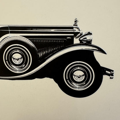 1932 Minerva Type 4000 Cabriolet Automobile Illustration Art Drawing Hand Drawn