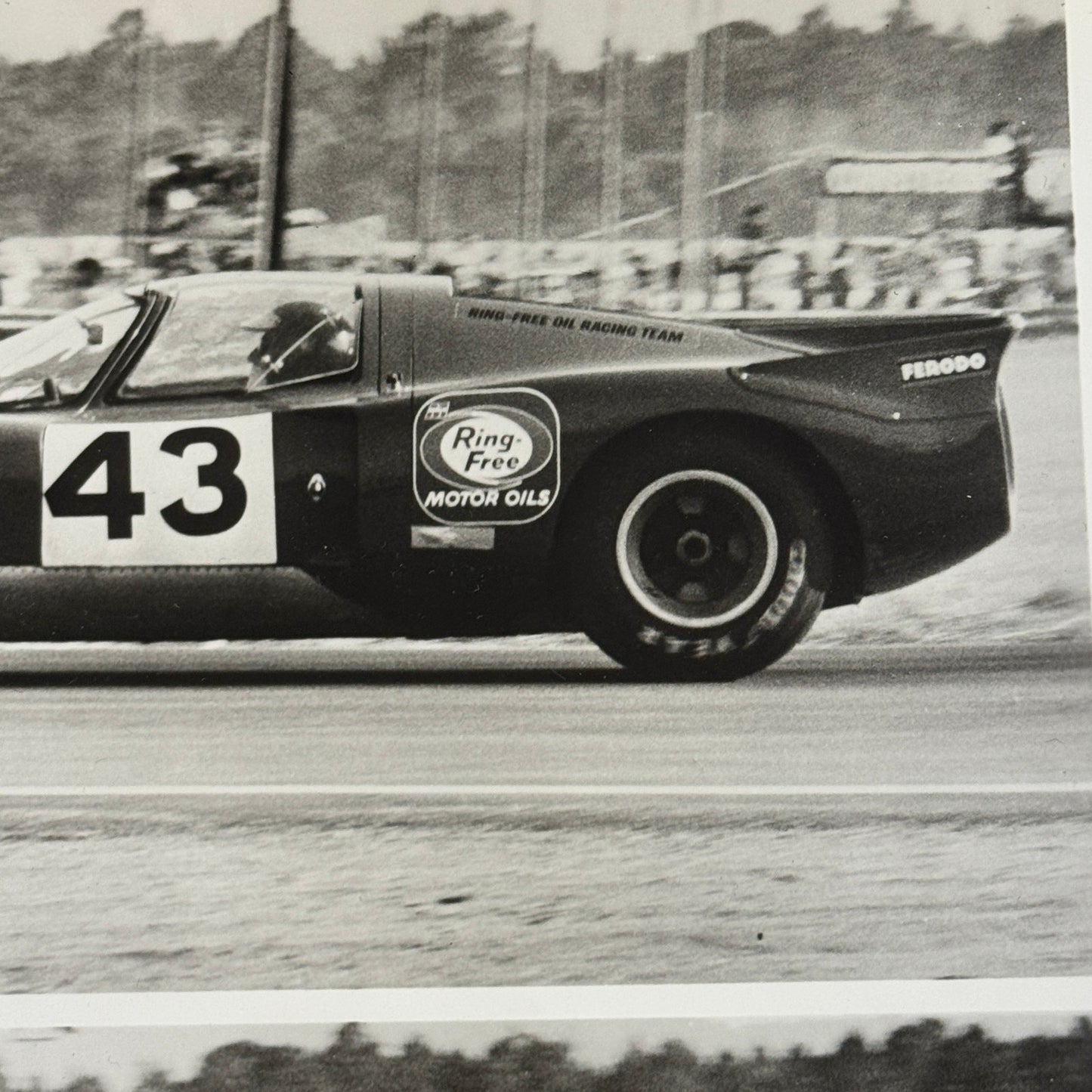 Vintage Racing Photo Photograph Chevron Cars MacMillan Motor Oil