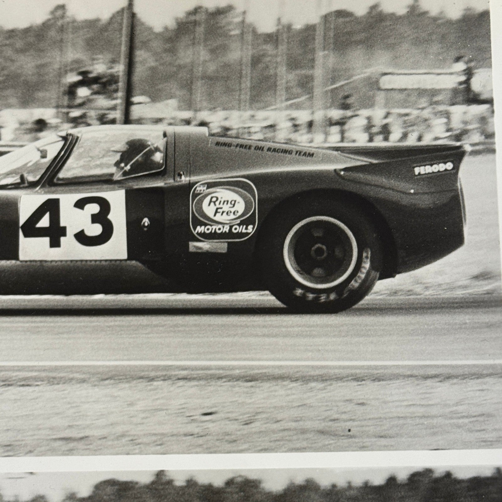 Vintage Racing Photo Photograph Chevron Cars MacMillan Motor Oil