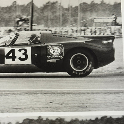 Vintage Racing Photo Photograph Chevron Cars MacMillan Motor Oil