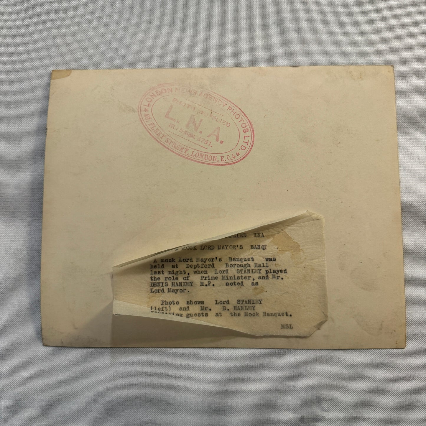 1933 Press Photo Photograph Mock Lord Mayors Banquet London News LNA