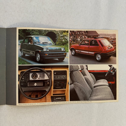 1982 Renault LeCar Car Sales Brochure Catalog Advertising Vintage