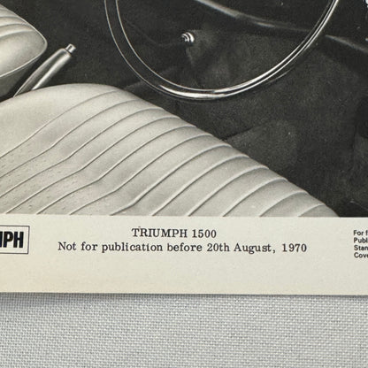 Triumph 1500 Car Factory Press Photo Photograph Print 1971