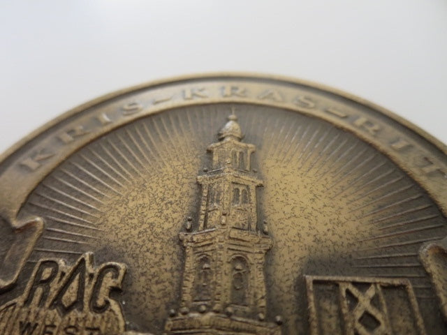 1957 Regionale Automobielsport Club West Kris Kras Rit Car Club Rally Badge 