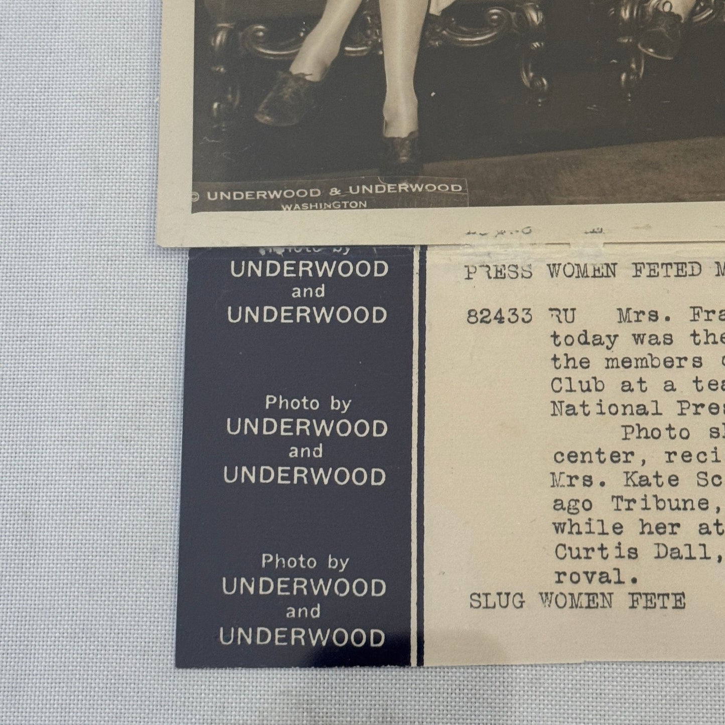 Press Photo Photograph First Lady Eleanor Roosevelt Women's Press Club 1933