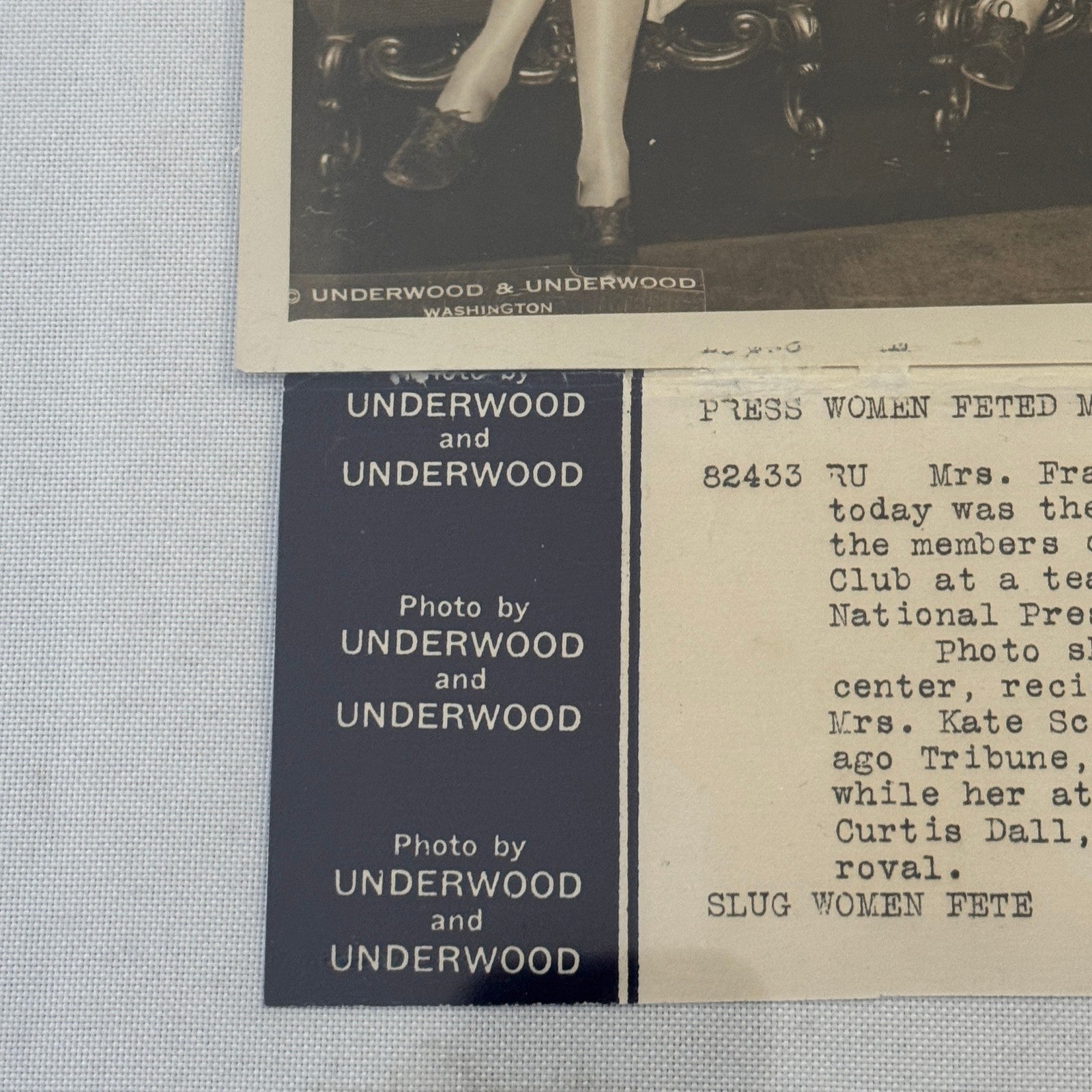 Press Photo Photograph First Lady Eleanor Roosevelt Women's Press Club 1933