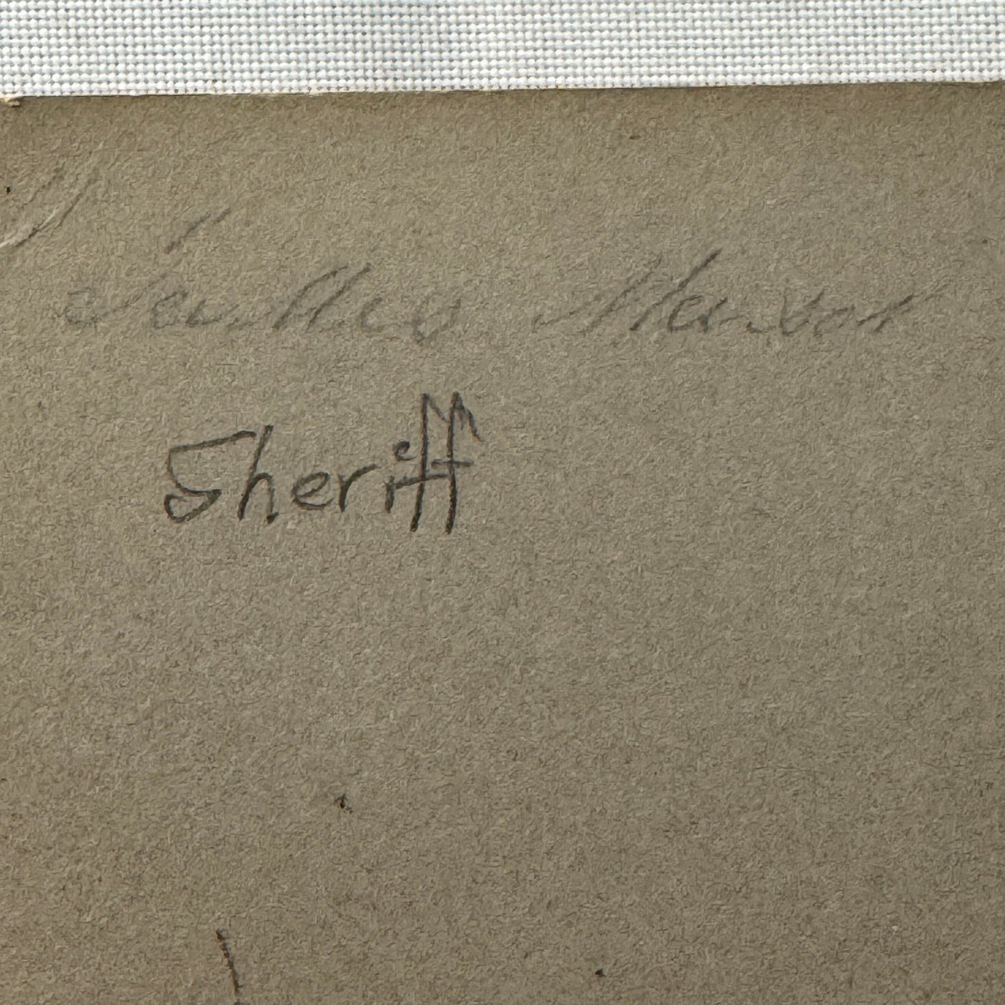 Antique Cabinet Card Photo Sheriff Lawman Badge 1890s James Mason Photograph