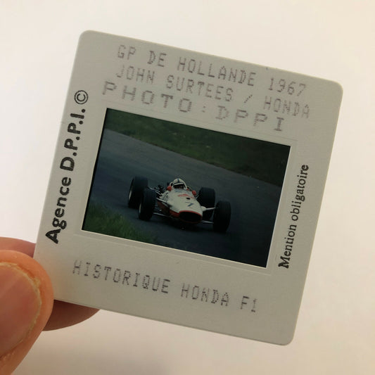 1967 John Surtees Honda DPPI 35MM Press Photo Slide Honda F1 Racing 