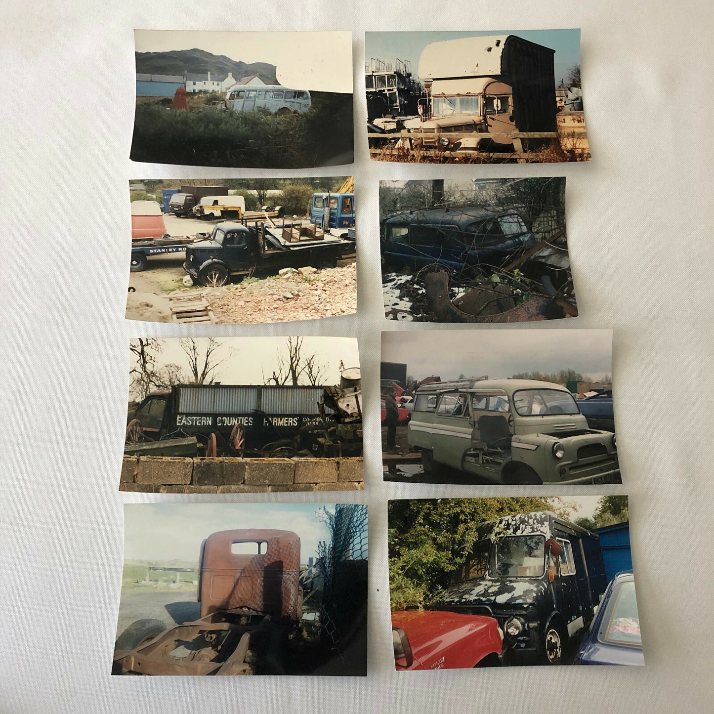 Vintage Bedford Truck Barn Find Junk Yard Parts Photo Photograph Print Lot 43x