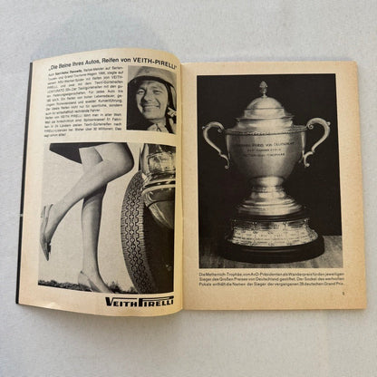 1967 AVD German Grand Prix Racing Program Motorsport Race Jim Clark Dan Gurney +