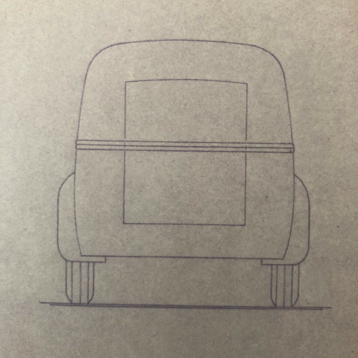 1939 Coachbuilder Truck Design Blueprint Rendering Blue Print Panel Van 