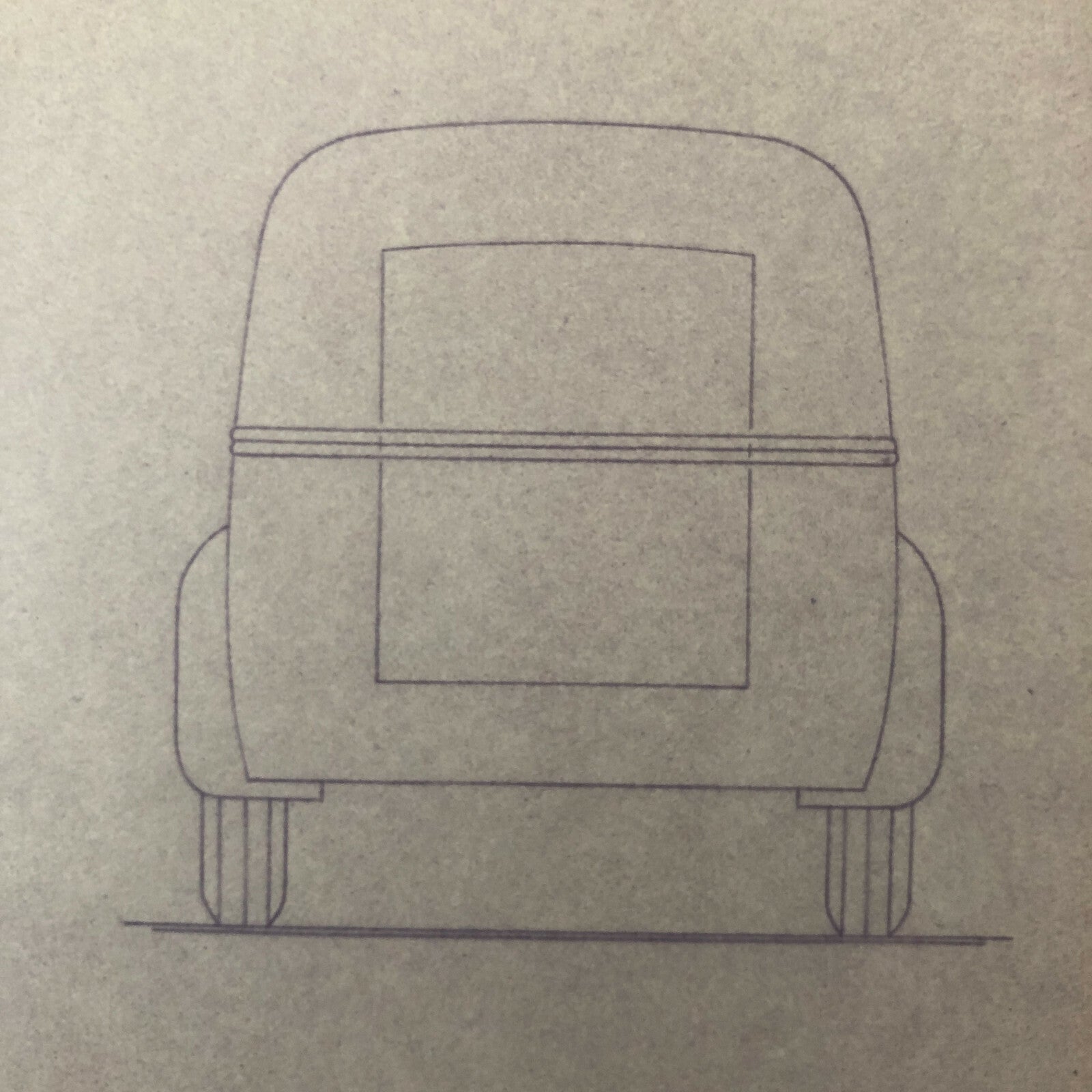 1939 Coachbuilder Truck Design Blueprint Rendering Blue Print Panel Van 