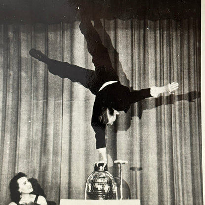 Vintage Circus Acrobat Balancing Act Photo Photograph Print