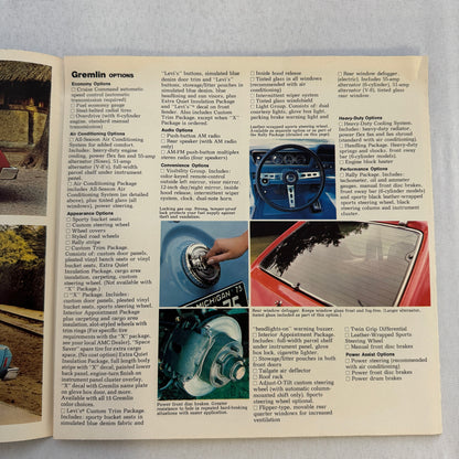 1975 AMC Gremlin Car Sales Brochure Catalog American Motors Gremlin Advertising