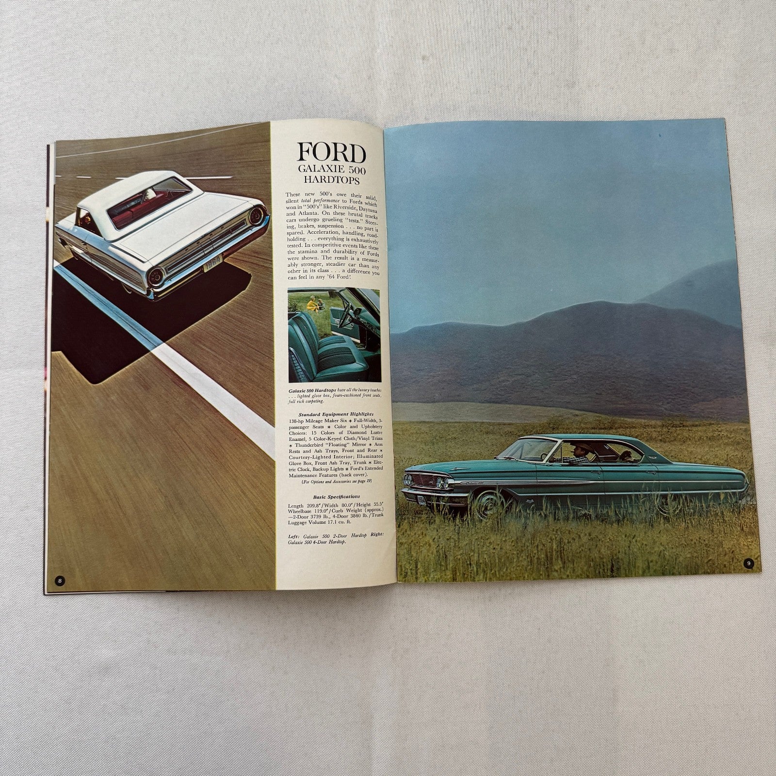 1964 Ford Car Sales Brochure Catalog Canadian Galaxie Custom 500 Station Wagon