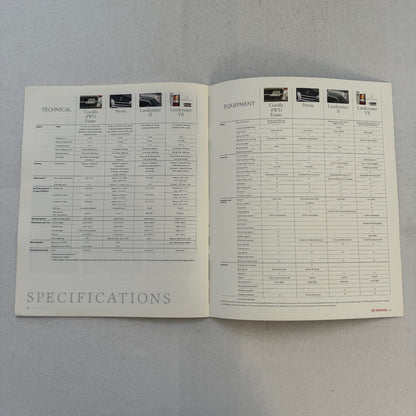 1990 Toyota Corolla 4WD Estate Previa Van Landcruiser Sales Brochure Catalog UK