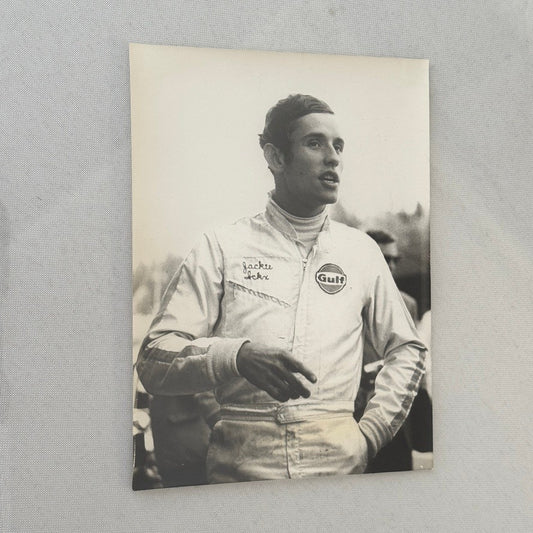 Vintage Racing Photo Photograph Jacky Ickx Driver Gulf Racing Suit