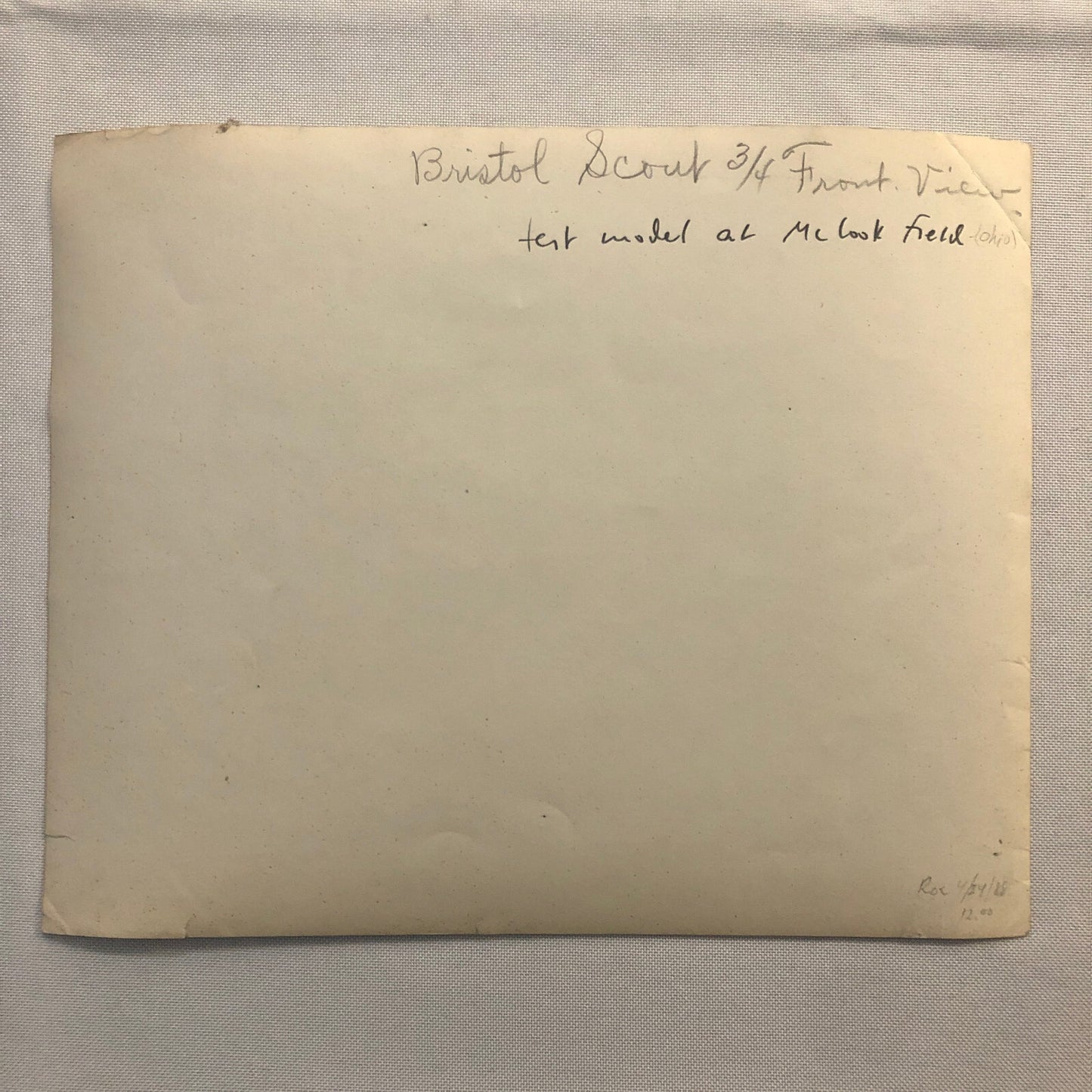 Bristol Scout Airplane Aircraft Plane Photo Photograph Vintage