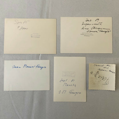 Vintage Juan Manuel Fangio Racing Driver Related Photo Print Lot of 5 
