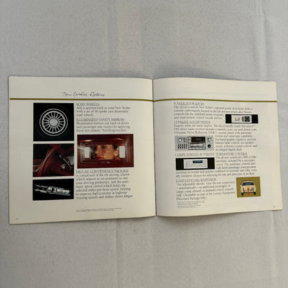 1986 Chrysler New Yorker Car Sales Brochure Catalog Advertising