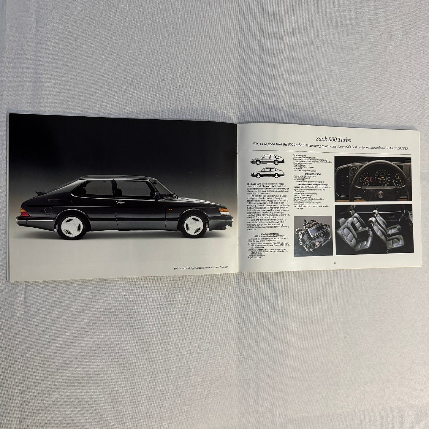 1988 Saab Military Sales Brochure Catalog Saab 900 Turbo 9000 900S Convertible