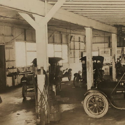 Vintage Car Automobile Service Station Garage Photo Photograph 1919 Vancouver