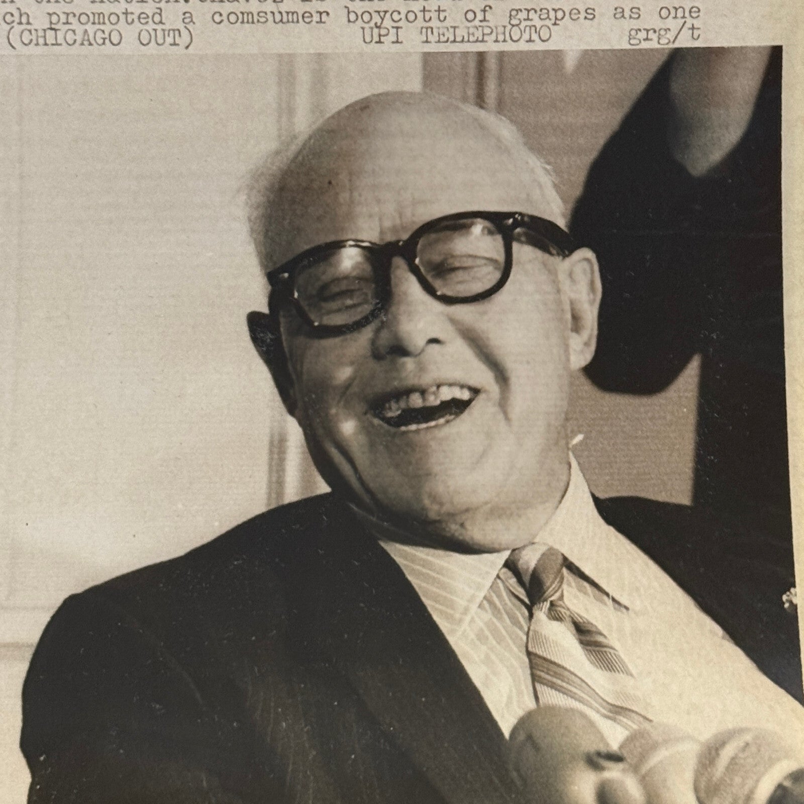 1970 Press Photo Cesar Chavez George Meany Farm Union Organization Civil Rights