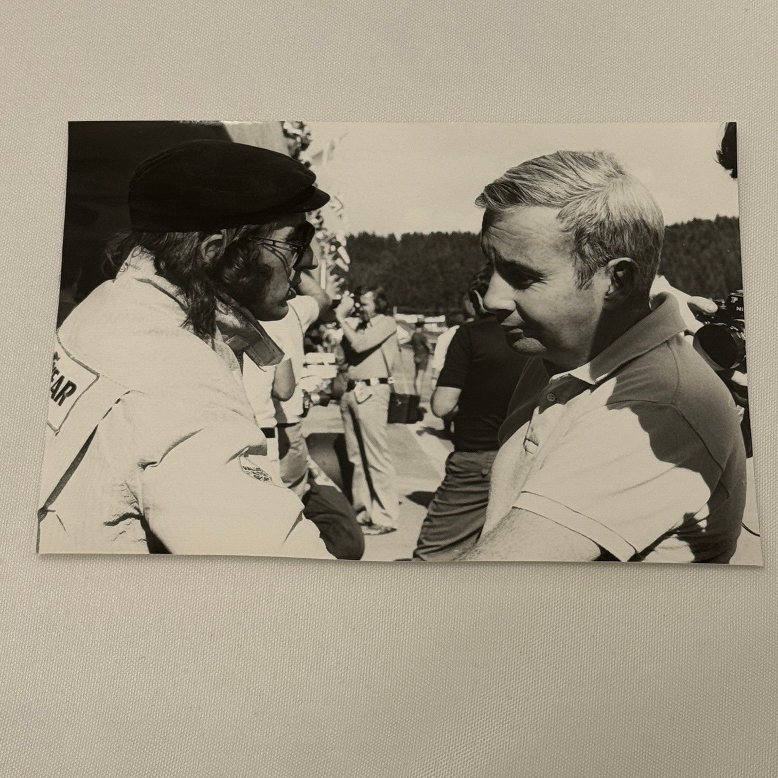 Vintage Racing Photo 1971 Austrian Grand Prix Jackie Stewart Teddy Meier