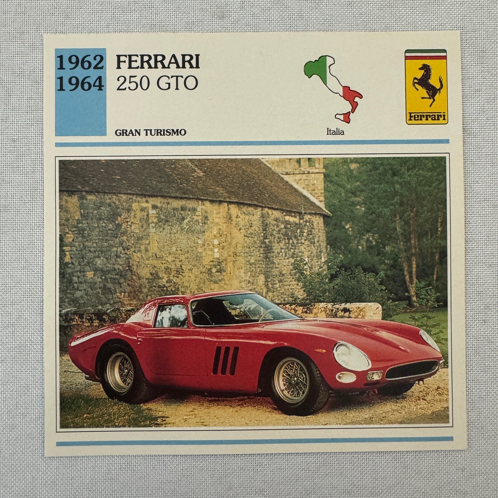 Ferrari Card Lot Ferrari 250 GTO Dino 246 GT F40 512 BB 212 Export 250 GT 365