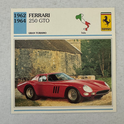 Ferrari Card Lot Ferrari 250 GTO Dino 246 GT F40 512 BB 212 Export 250 GT 365
