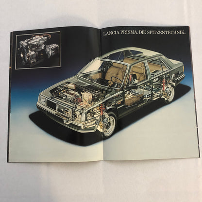 Lancia Prisma 1500 and 1600 Car Sales Brochure Catalog German Text