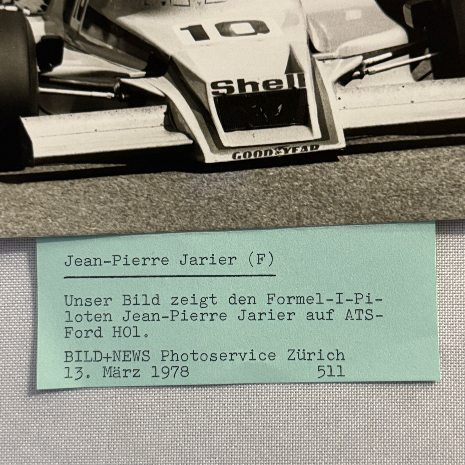 Jean Pierre Jarier 1978 Racing Press Photo Photograph Motorsport Vintage Print