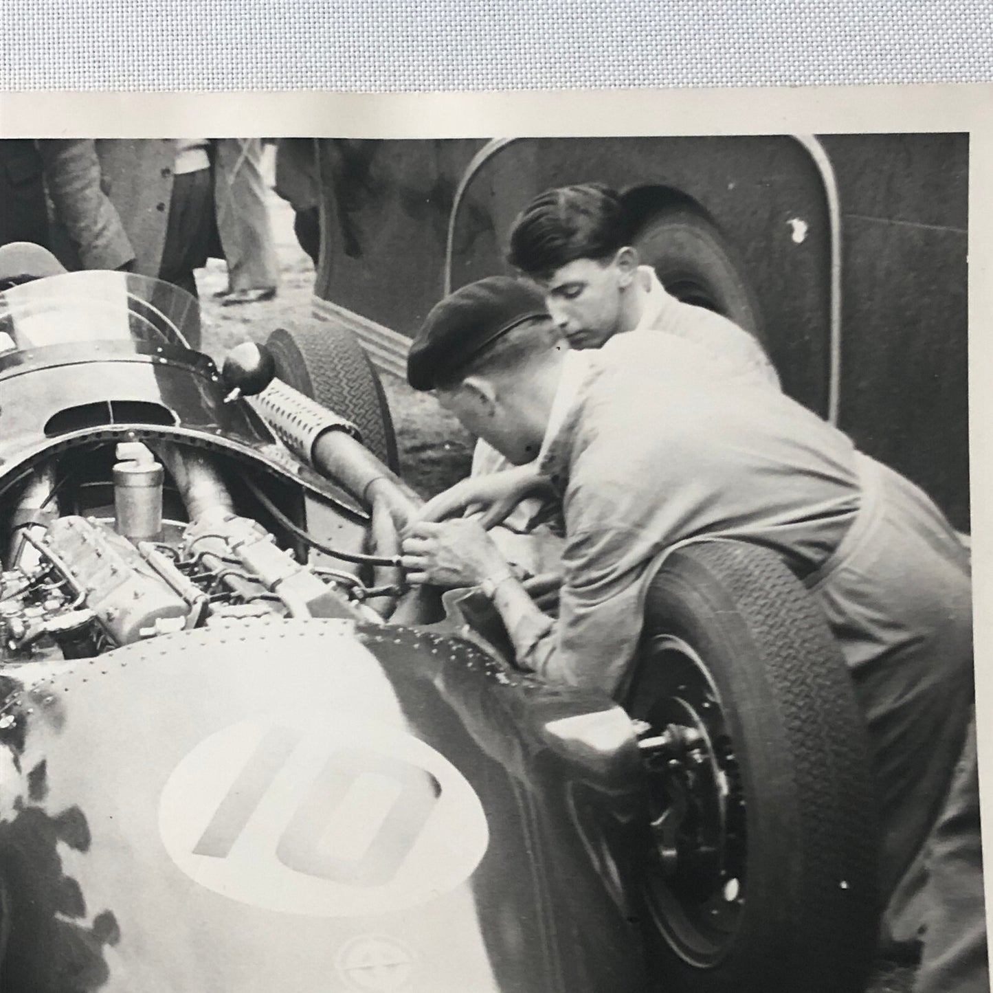 Vintage Racing Photo Photograph BRM Car Before Race