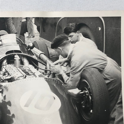 Vintage Racing Photo Photograph BRM Car Before Race