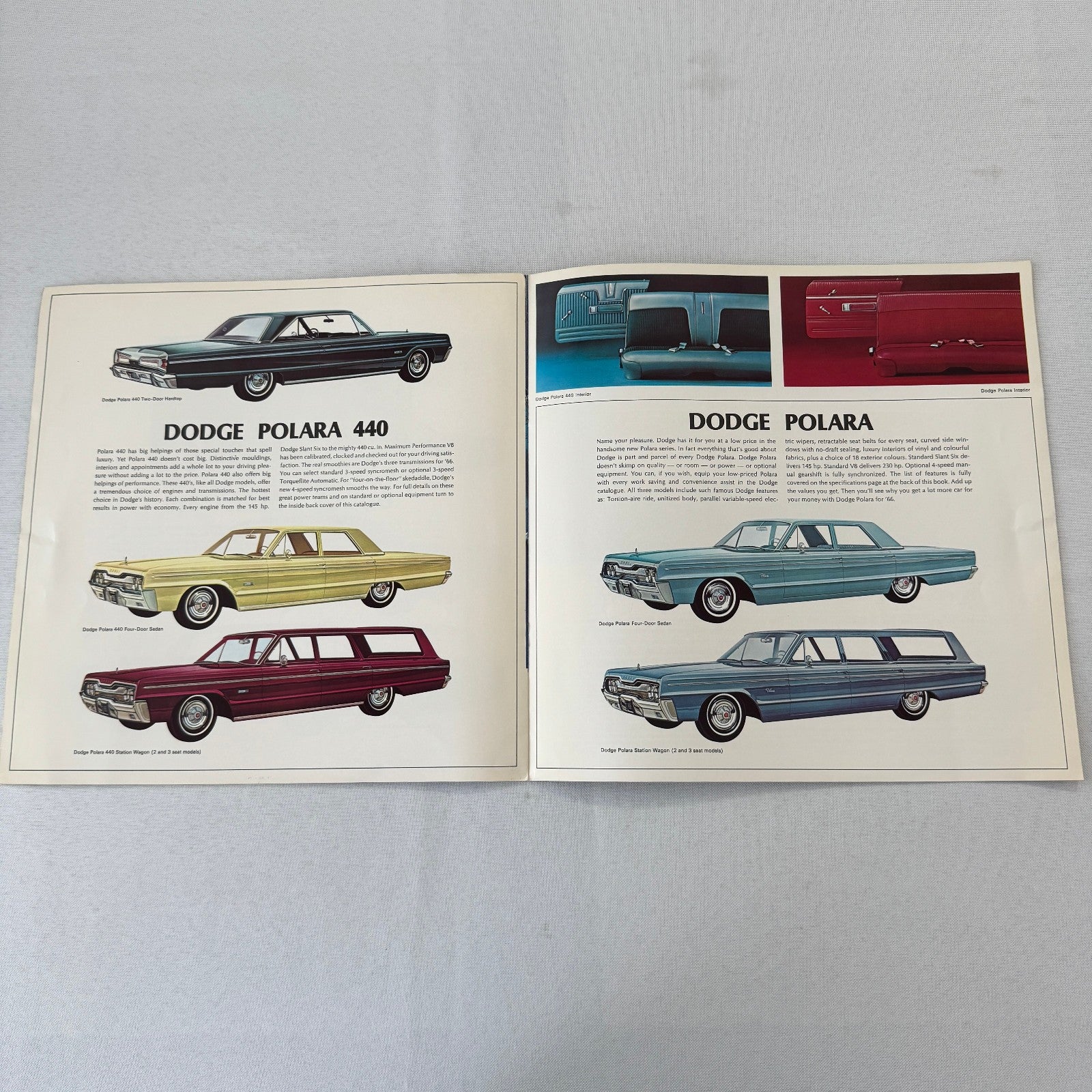 1966 Dodge Car Sales Brochure Catalog Monaco Polara 880 440 Vintage Automobile