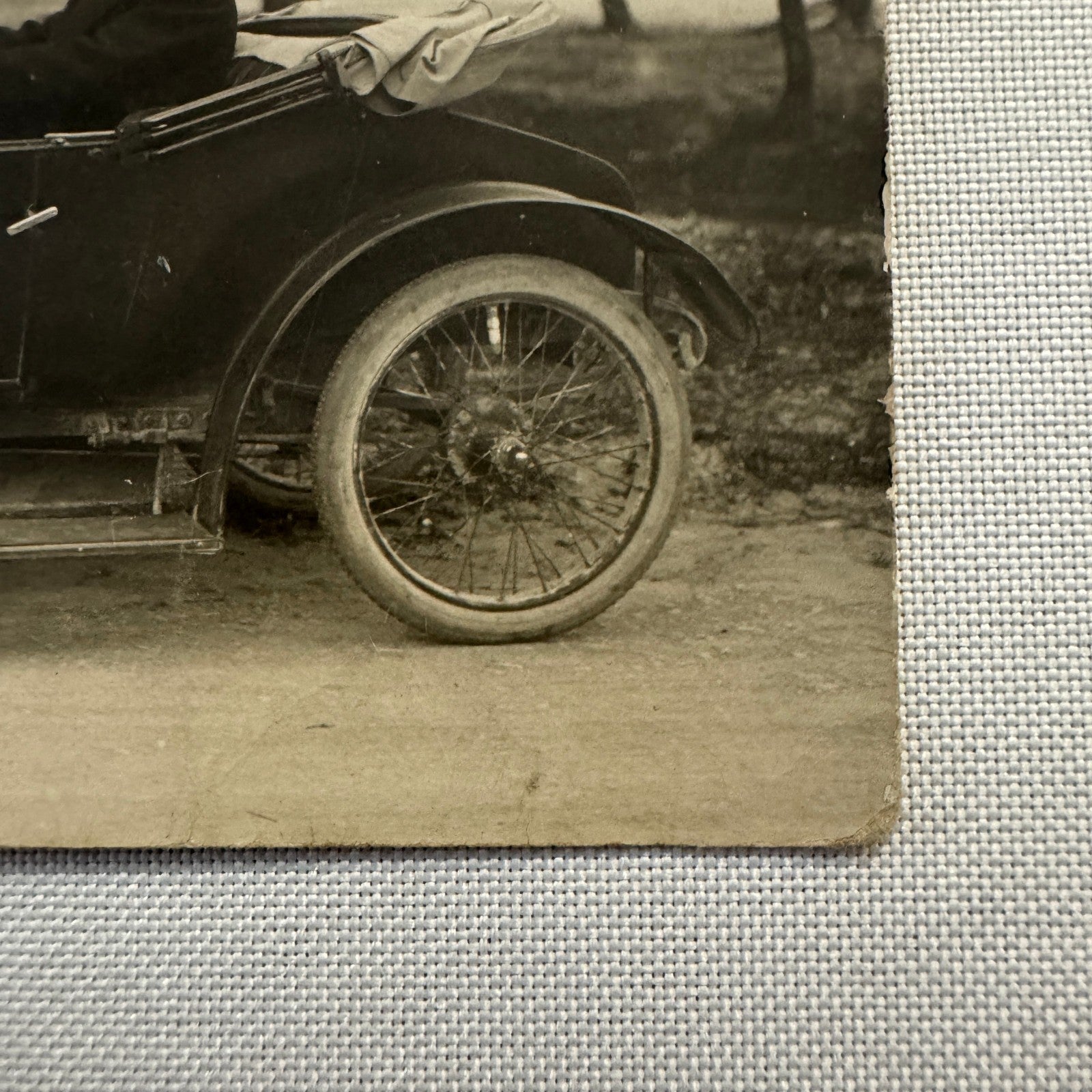 Vintage Postcard Real Photo Postcard RPPC Post Card Man in Early Automobile Car