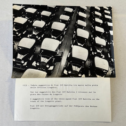 Vintage Fiat 508 Balilla Factory Assembly Line Photo Photograph Print 1932