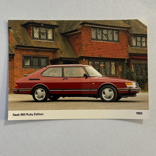 1993 Saab 900 Ruby Edition Car Automobile Factory Press Photo Photograph Print