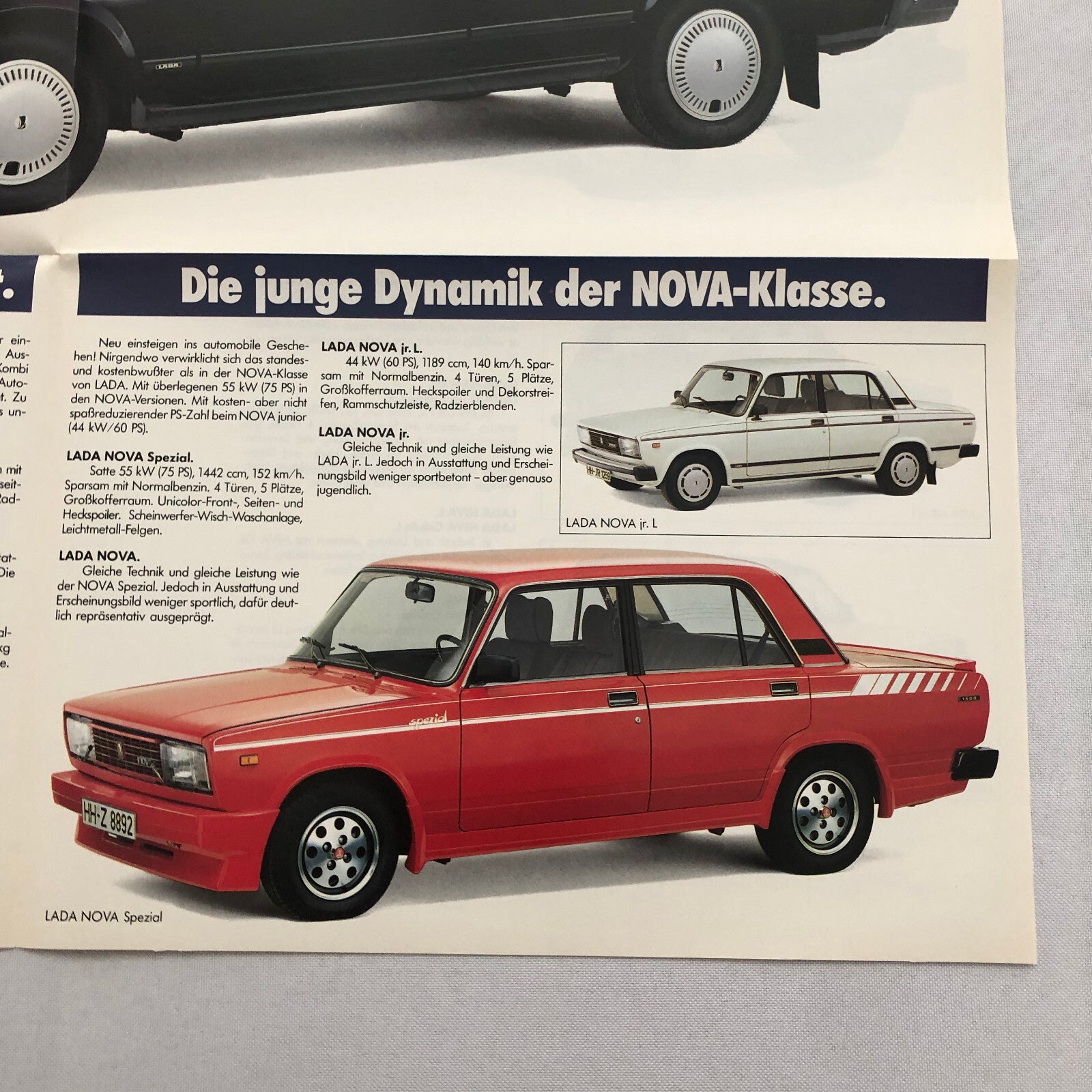 1985 Lada Car Sales Brochure Catalog Nova Niva 1200 2107 German Text