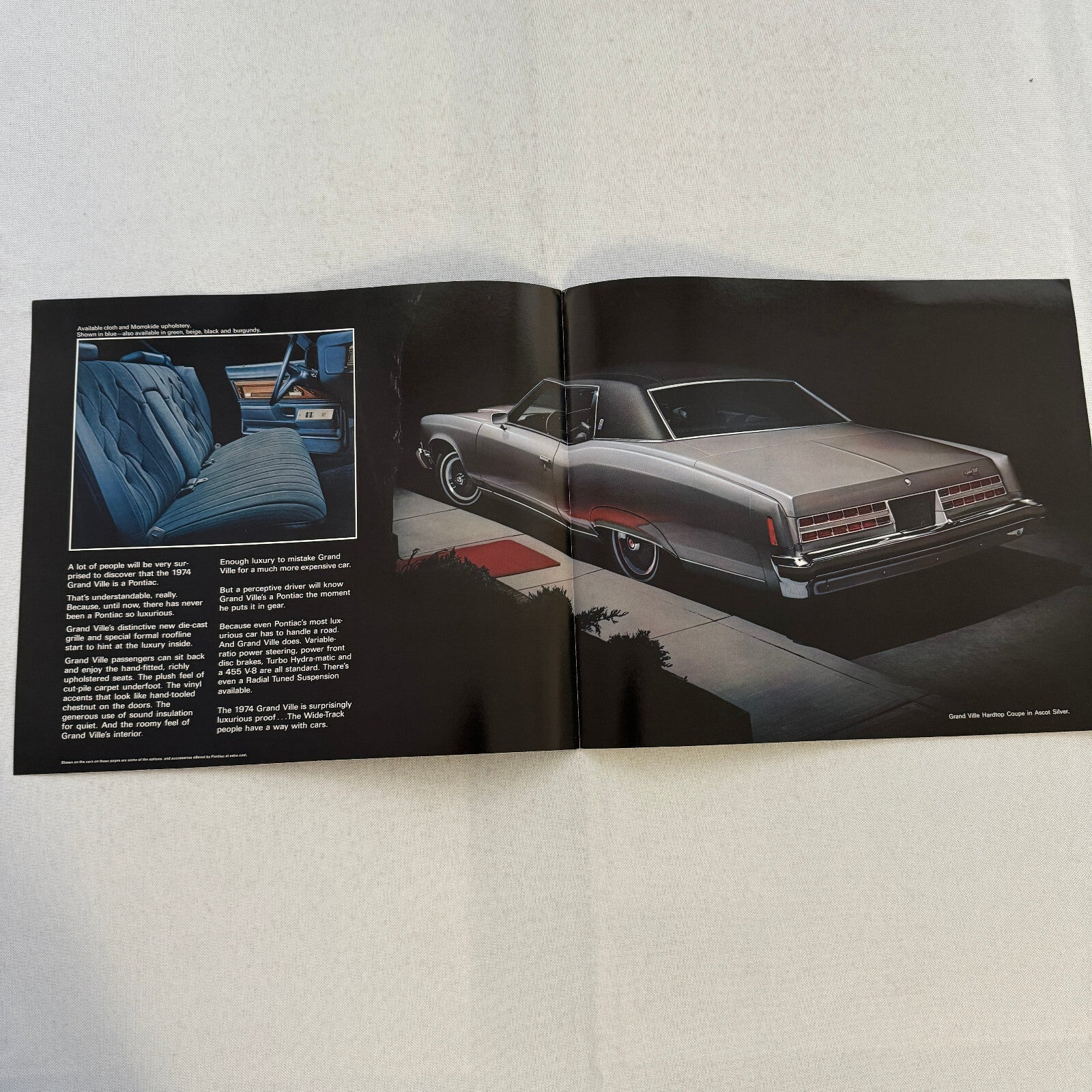 1974 Pontiac Grand Ville Car Sales Brochure Catalog Advertising